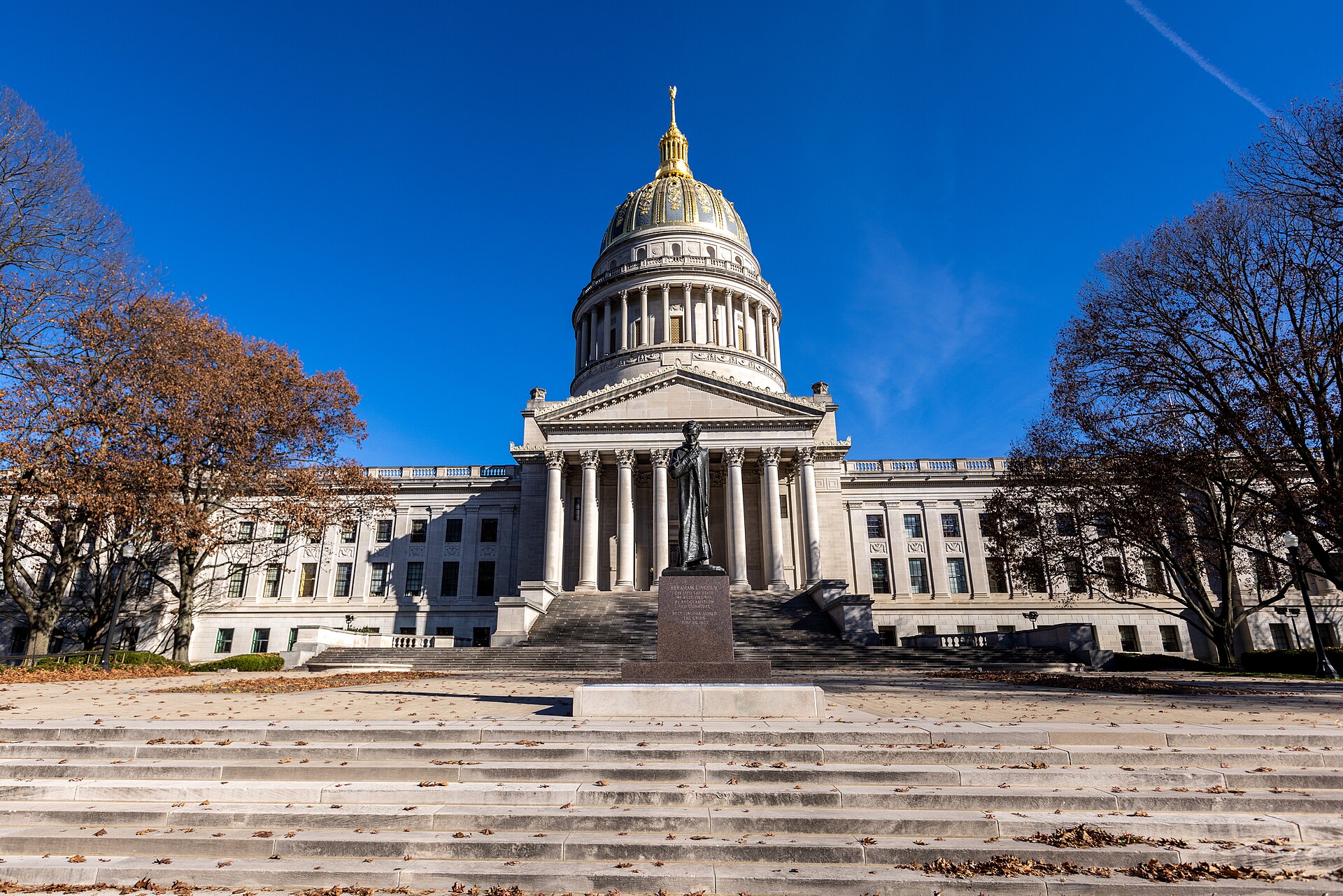 The West Virginia State Capitol building in Charleston