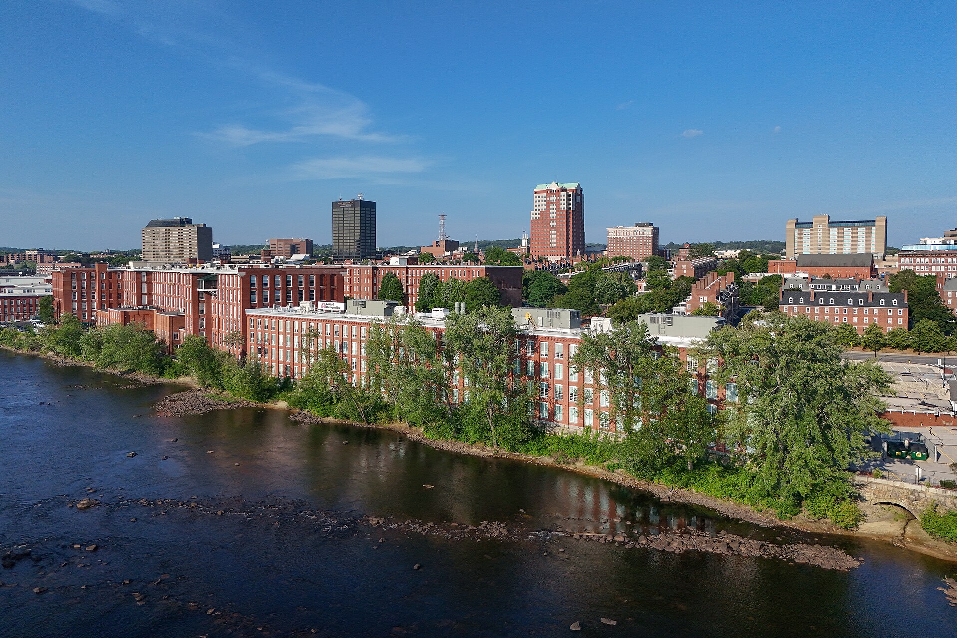 The Manchester, New Hampshire skyline