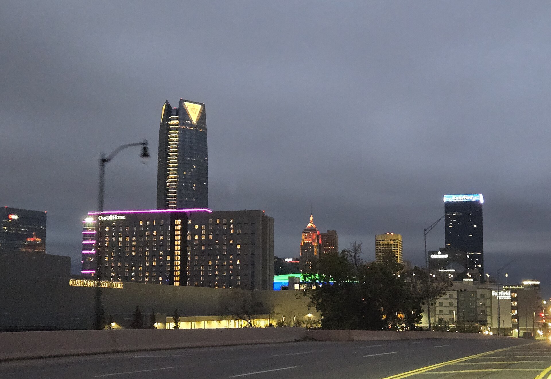 The Oklahoma City, Oklahoma skyline