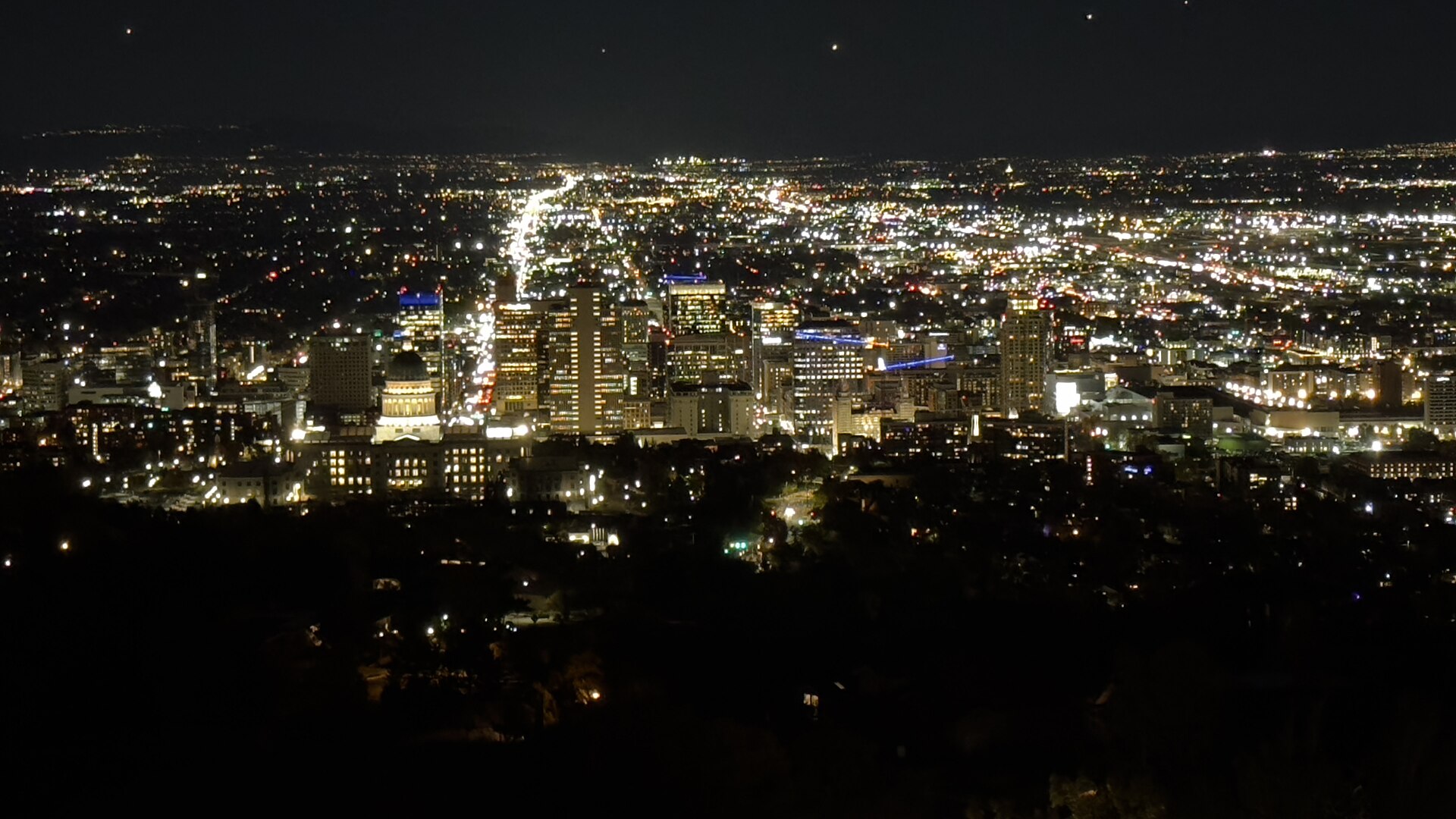 The Salt Lake City, Utah skyline